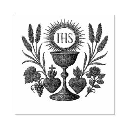 Eucharistic Chalice och IHS First Communion Stämpel