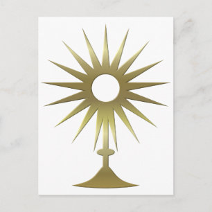 Eucharistisk monostrance vykort