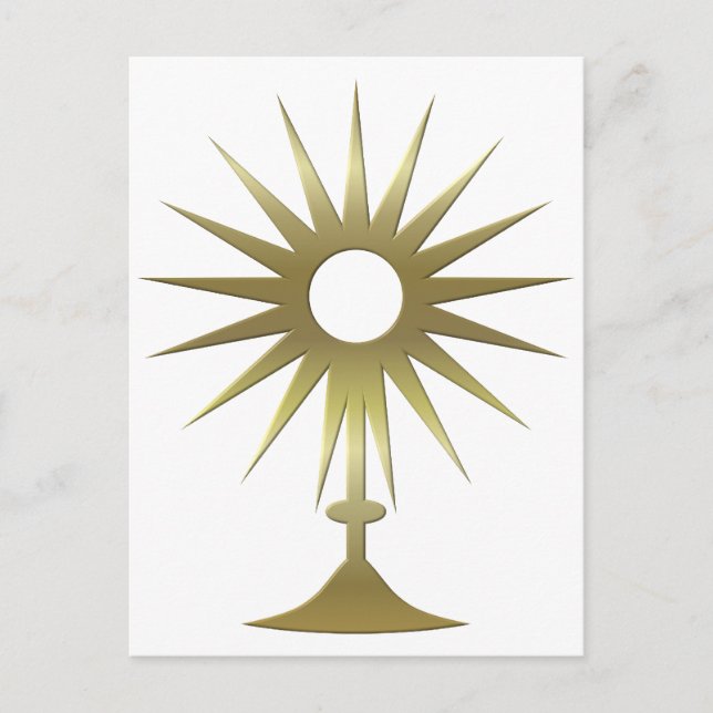 Eucharistisk monostrance vykort (Framsida)