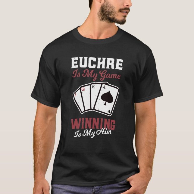Euchre är min spel-fantastiska vinnarkortspelare t shirt (Framsida)