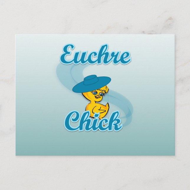 Euchre-Chick nr 3 Vykort (Framsida)