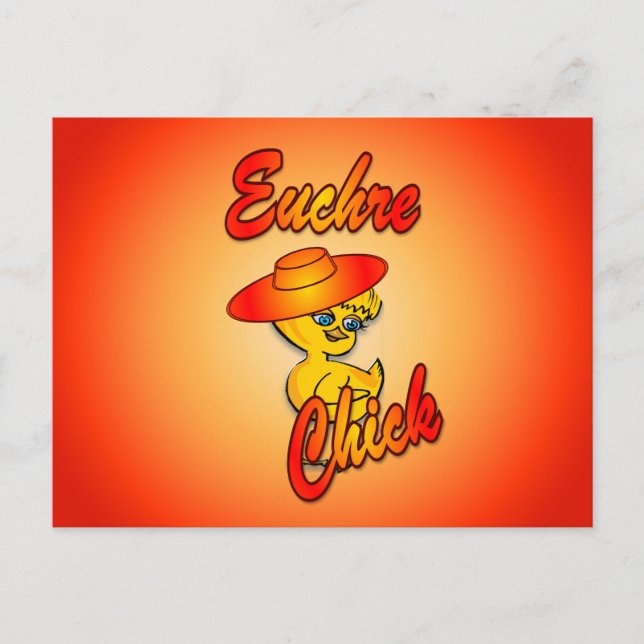 Euchre Chick nr 5 Vykort (Framsida)
