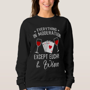 Euchre - Euchre Card-spel och Vin T Shirt
