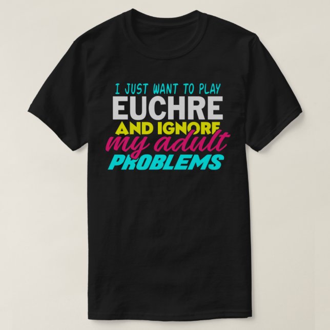 Euchre Funny Premium T Shirt (Design framsida)