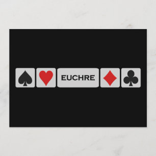 Euchre-inbjudan - anpassa inbjudningar