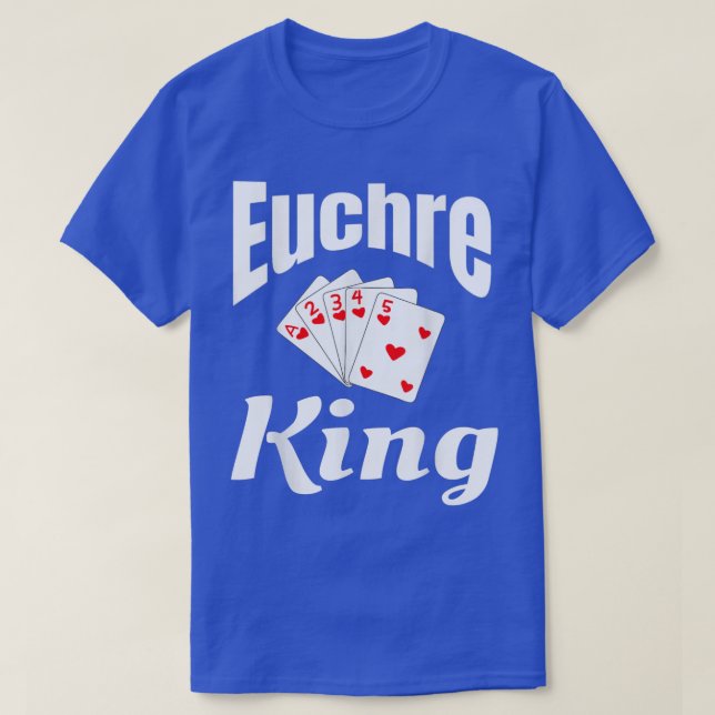 Euchre King Card Game Player Game Night Winner Fun T Shirt (Design framsida)