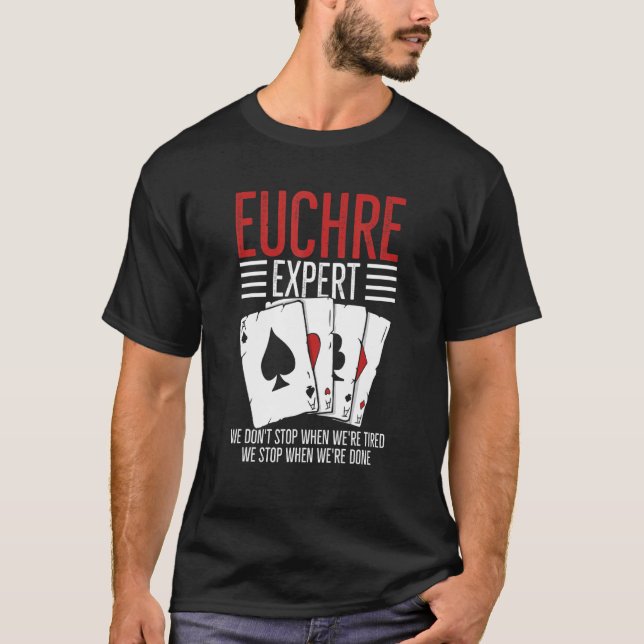 Euchre-kursen för ett Euchre-spel T Shirt (Framsida)