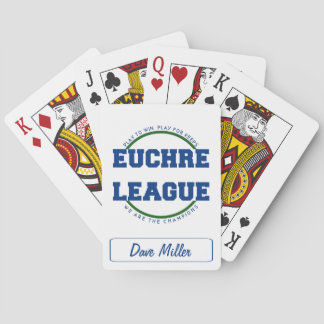 Euchre League Play for Behållas Team personalize N Casinokort