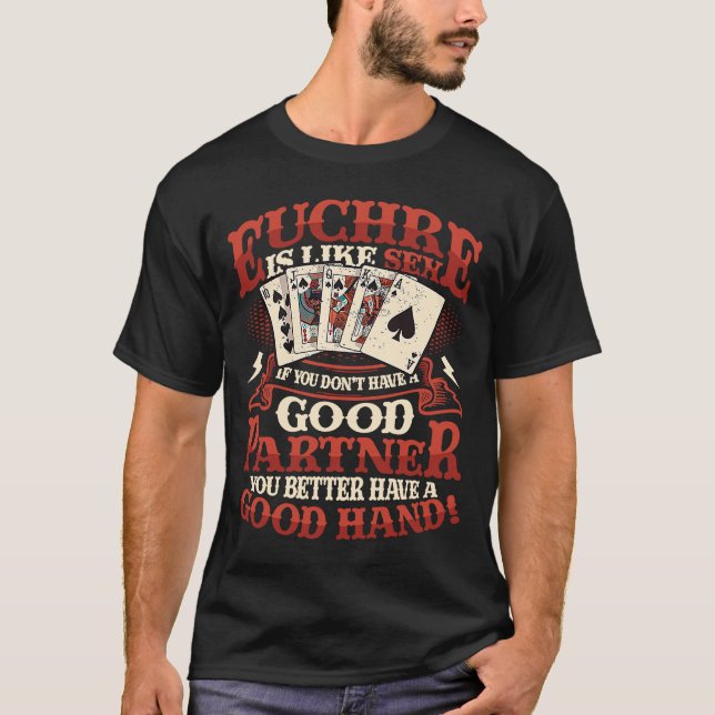 Euchre Partner Bra Hand Euchre Player 1 T Shirt (Framsida)