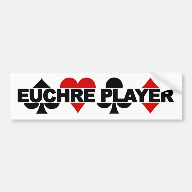 Euchre Player bildekal (Framsidan)