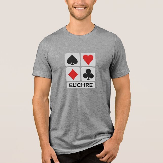 Euchre Player-skjorta - välj stil & färg Tee Shirt (Framsida)