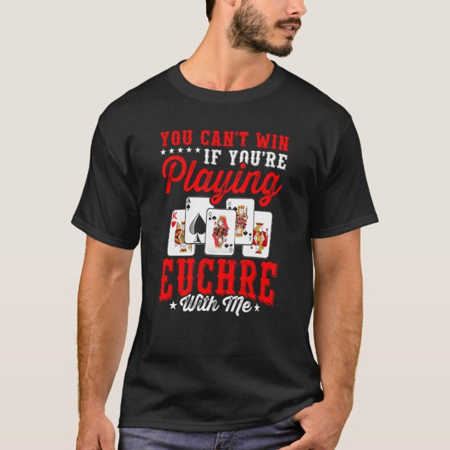 Euchre Players Euchre Card Spame Expert Sports Pla T Shirt (Framsida)