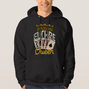 Euchre Queen Casino Night Poker Spades och Mahjong Hoodie