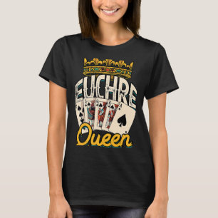 Euchre Queen Casino Night Poker Spades och Mahjong T Shirt