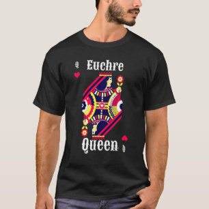 Euchre Queen Euchre Card-spel T Shirt