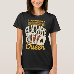 Euchre Queen Vegas Casino Poker Spades och Mahjong T Shirt