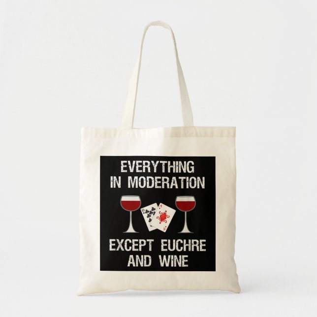 Euchre - roligt eurokortspel och Vin Tygkasse (Framsidan)