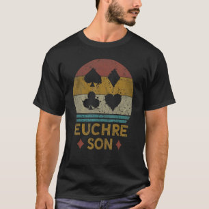 Euchre Son Vintage Euchere Card-spel T Shirt