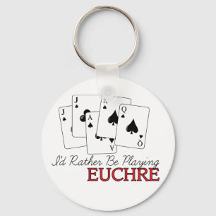 Euchre spelar nyckelring