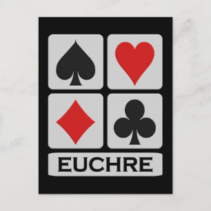 Euchre-vykort Vykort