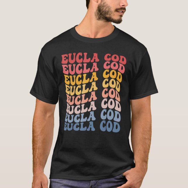 Eucla Torsk Groovy Retro Fisk T Shirt (Framsida)