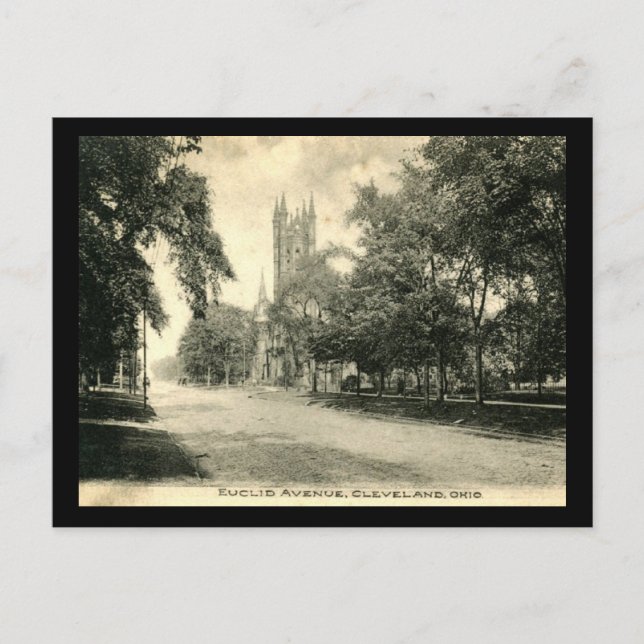 Euclid Ave., Cleveland, Ohio 1906 Vintage Vykort (Framsida)