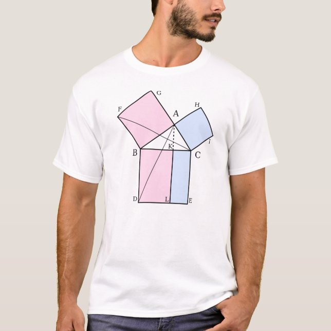 Euclids preparerar pythagoreantheoremen tee shirt (Framsida)