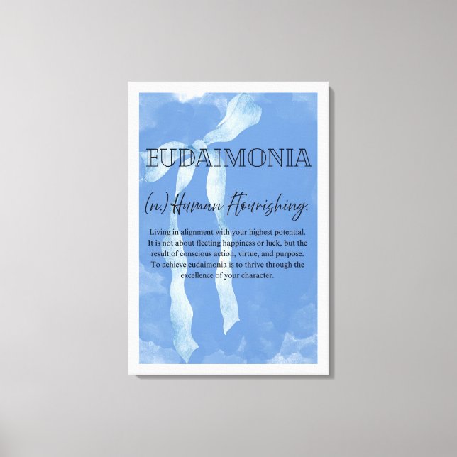 Eudaimonia Sträckt Canvastryck (Framsida)