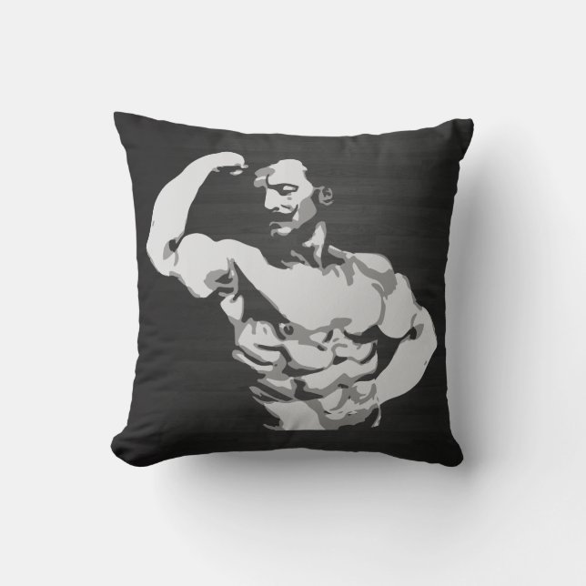 Eugen Sandow Bicepsladd - Bodybuilding Kudde (Framsida)
