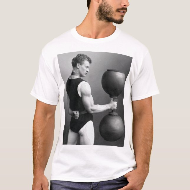 Eugen Sandow Curling a Huge Dumbbell - Shirt Tröja (Framsida)