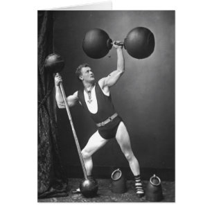 Eugen Sandow Strongman Hälsningskort