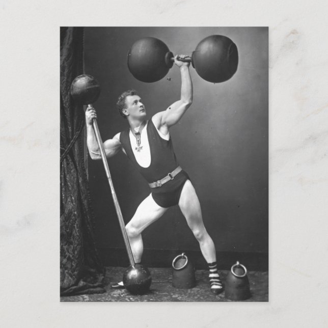 Eugen Sandow Strongman Vykort (Framsida)