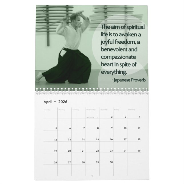 Eugene Aikikai 2026 Calendar Kalender (Apr 2026)