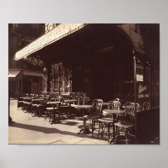 Eugène Atget: Café, Avenue de la Grande-Armée Poster (Framsidan)