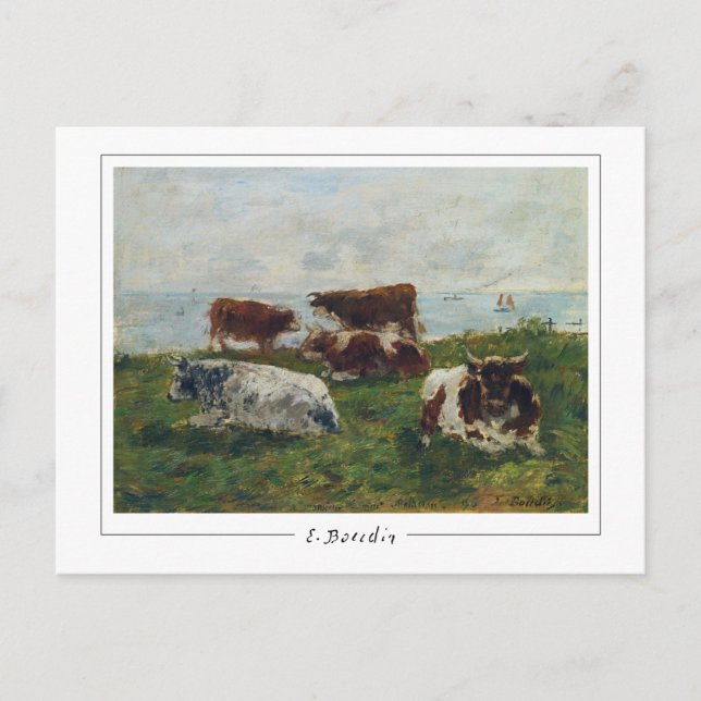 Eugène Boudin #174-2 - Finkonstkort Vykort (Framsida)