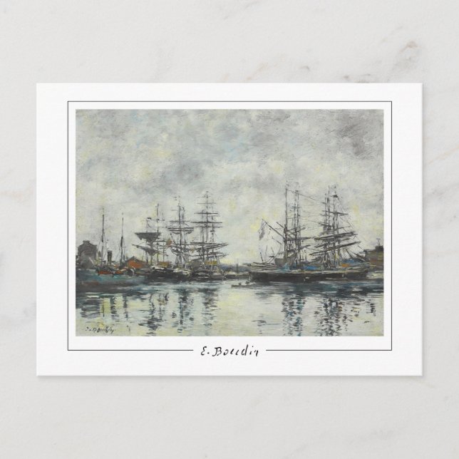 Eugène Boudin #217-2 - Finkonst Postkort Vykort (Framsida)