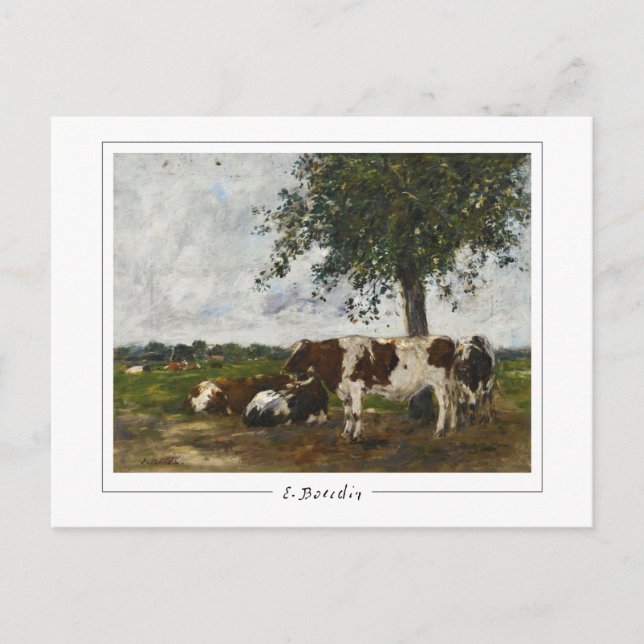 Eugène Boudin #25-2 - Finkonstkort Vykort (Framsida)