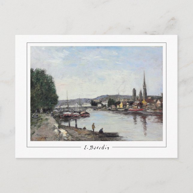 Eugène Boudin #26-2 - Finkonst Postkort Vykort (Framsida)