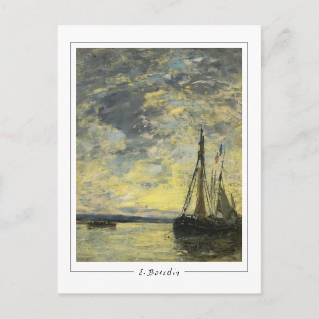 Eugène Boudin #275-2 - Finkonstkort Vykort (Framsida)