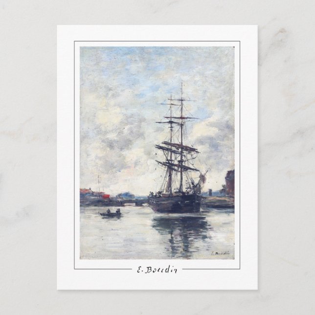 Eugène Boudin #418-2 - Finkonstkort Vykort (Framsida)