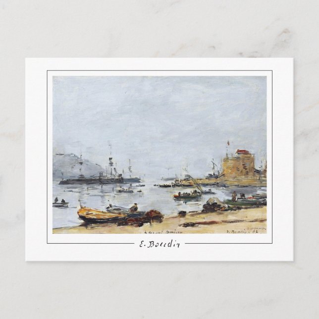 Eugène Boudin #478-2 - Finkonstkort Vykort (Framsida)