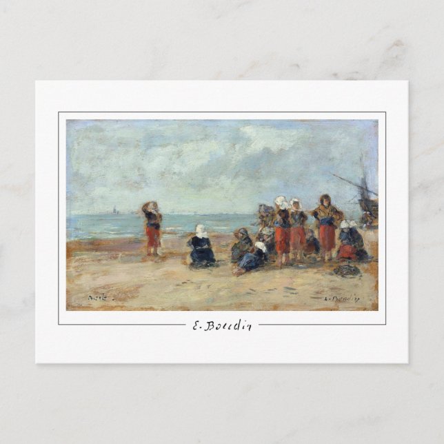 Eugène Boudin #494-2 - Finkonstkort Vykort (Framsida)