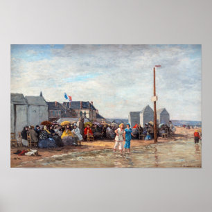 Eugene Boudin - Badtiden i Trouville Poster