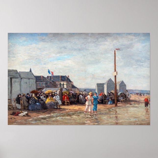 Eugene Boudin - Badtiden i Trouville Poster (Framsidan)
