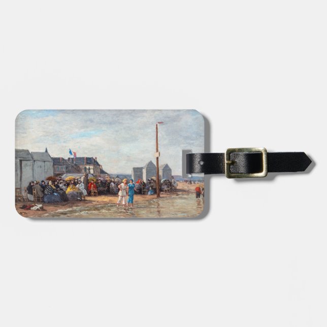 Eugene Boudin - Bathing Time vid Trouville Bagagebricka (Horisontell Framsida)