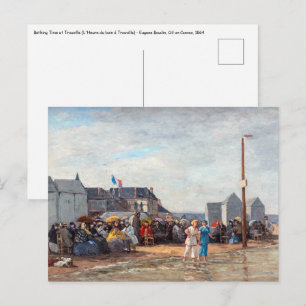 Eugene Boudin - Bathing Time vid Trouville Vykort