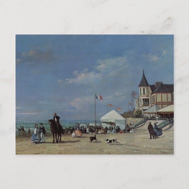 Eugene Boudin- Beach vid Trouville Vykort (Framsida)