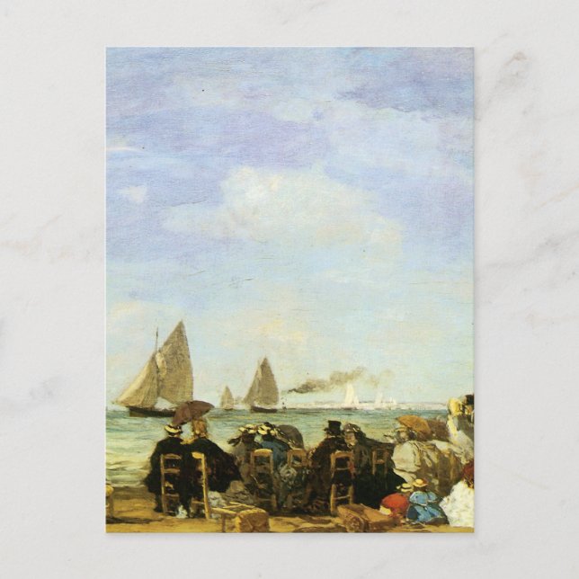 Eugene Boudin Beach vid Trouville Vykort (Framsida)