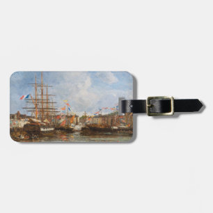 Eugene Boudin - festival i Honfleur hamn Bagagebricka