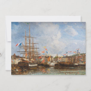 Eugene Boudin - festival i Honfleur hamn Inbjudningar
